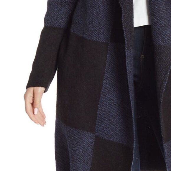 JOSEPH A Drape Front Buffalo Plaid Cardigan - Picture 4 of 16